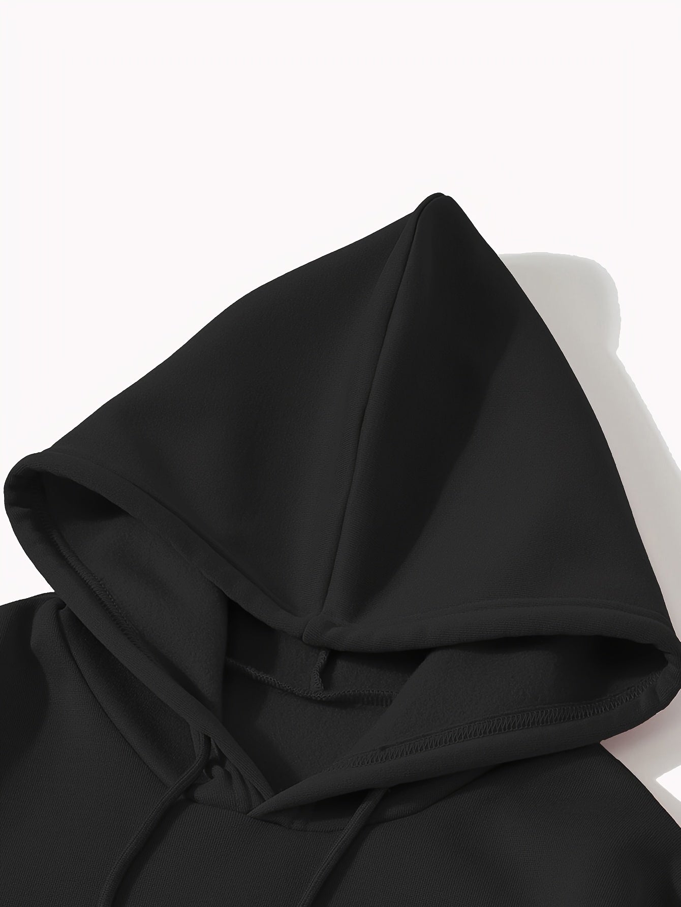 Women'S Casual Hooded Sweatshirt With Pattern, Long Sleeve Pullover With Kangaroo Pocket, Black, Fall/ Winter Fashion, Casual Wear Hoodie | Hooded Sweatshirt | Sweater Hoodie