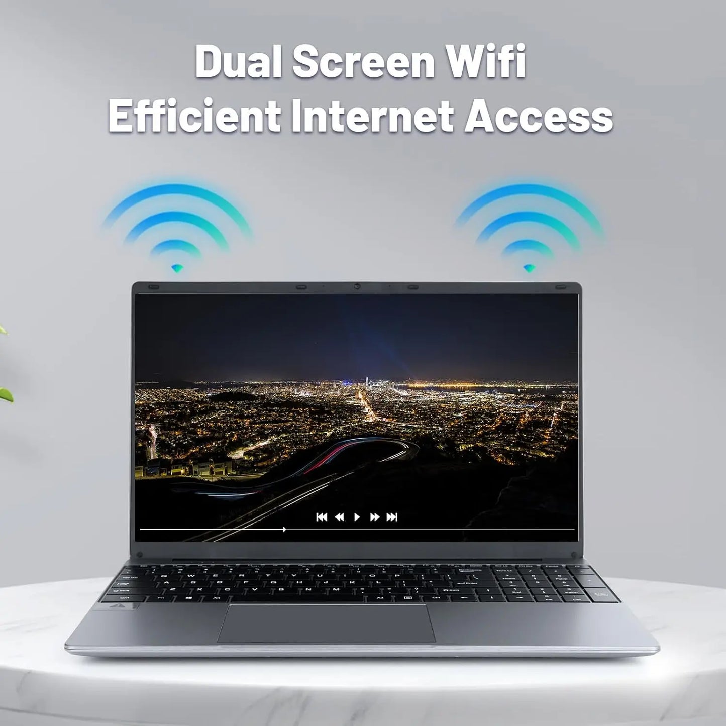 15.6" Laptop Computer Windows 11 Quad-Core Celeron N5095 Processors Laptops IPS Display 5000mAh 8GB DDR4 256GB High-Speed SSD