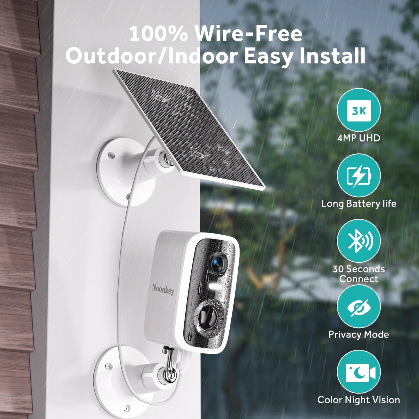 【4Pcs】4Mp Solar Security Cam: Color Night Vision, Pir Detection, 2-Way Talk, Spotlight, Wifi, Ip66, Battery+ Solar Powered