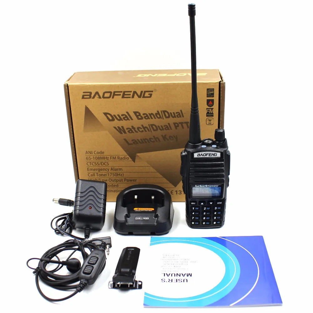 2PCS Baofeng UV-82 5W Dual Band 136-174 & 400-520MHz Walkie Talkie UV82 128 Channels CTCSS DCS Portable Ham Radio