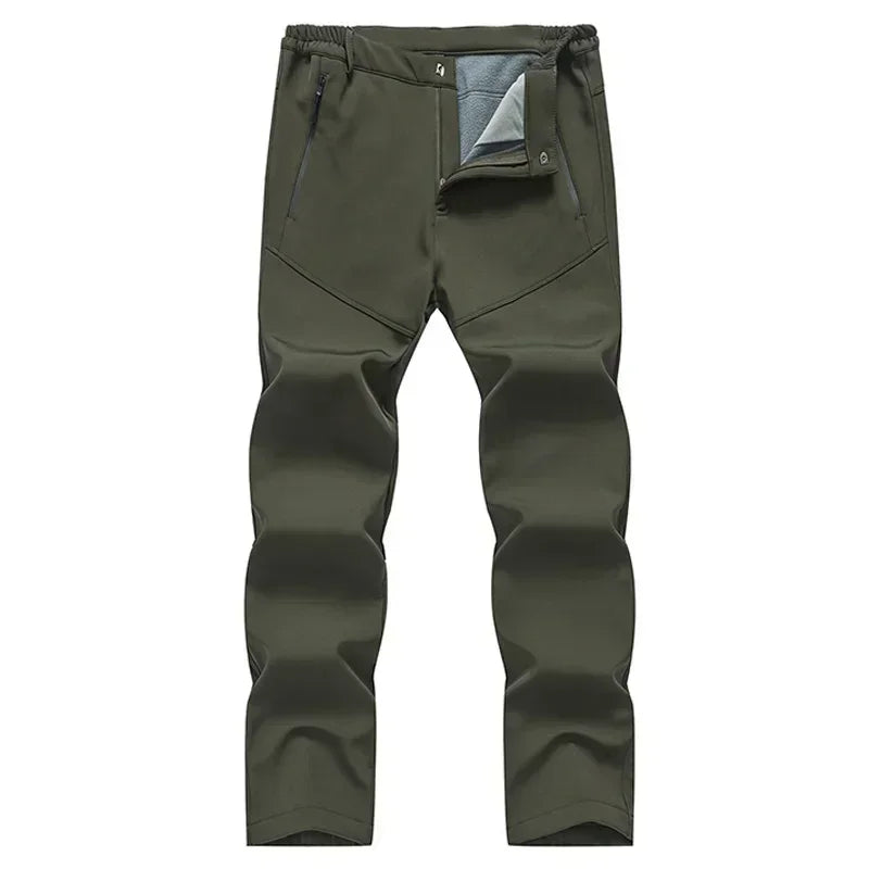 Big Size Men's Winter Pants Softshell Waterproof Fleece-lined Trouser Male Outdoor Plus Large 6XL 7XL 8XL Warm Hiking Snowboard