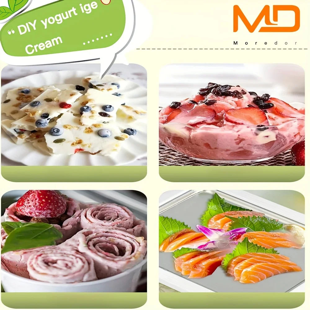 Easy-to-Use Ice Cream Rolling Maker Plate for Home Kitchen Ice Cream Making Appliance