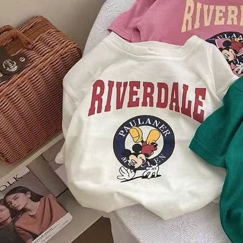 2025 New Summer Fashion Simple Children's Short Sleeved T-shirt For Girls Boys Children's Cotton Casual T-shirt Top Fashion