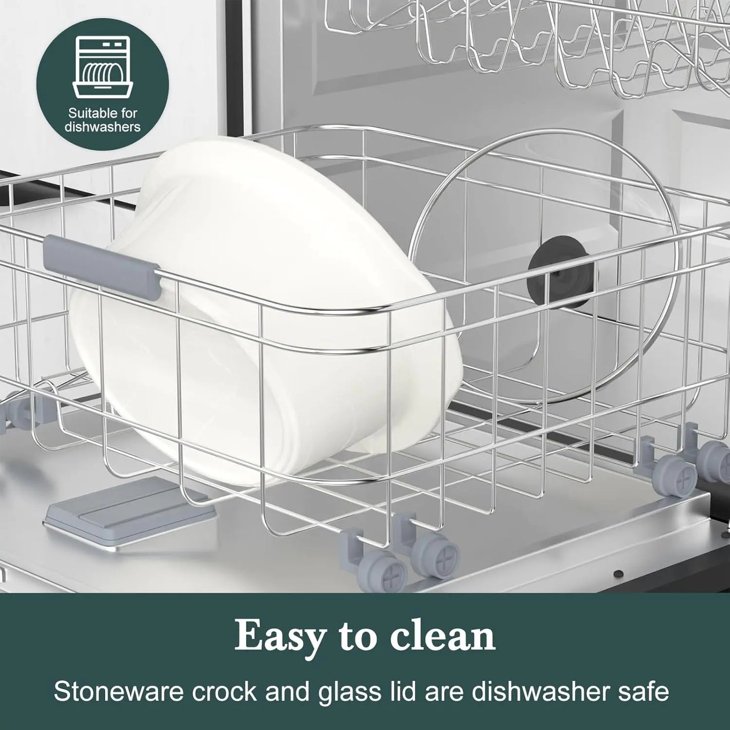 MAGNIFIQUE 7-Quart Programmable Slow Cooker with Timer Keep Warm - Small Kitchen Appliance for Family Dinners - Serves 6+ People