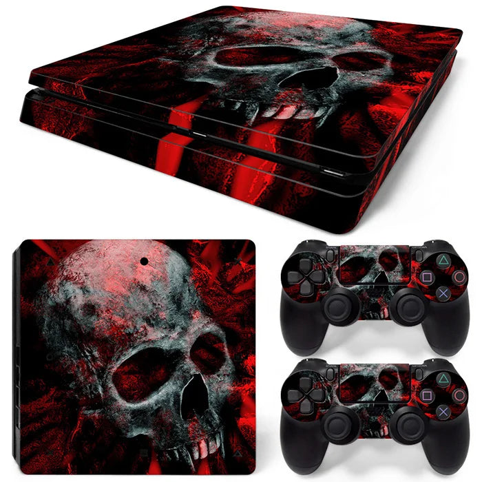 For PS4 Slim Console and 2 Controllers Skin Sticker Geometry Design skin Protective Vinyl Decal Full Set for PS4 skin
