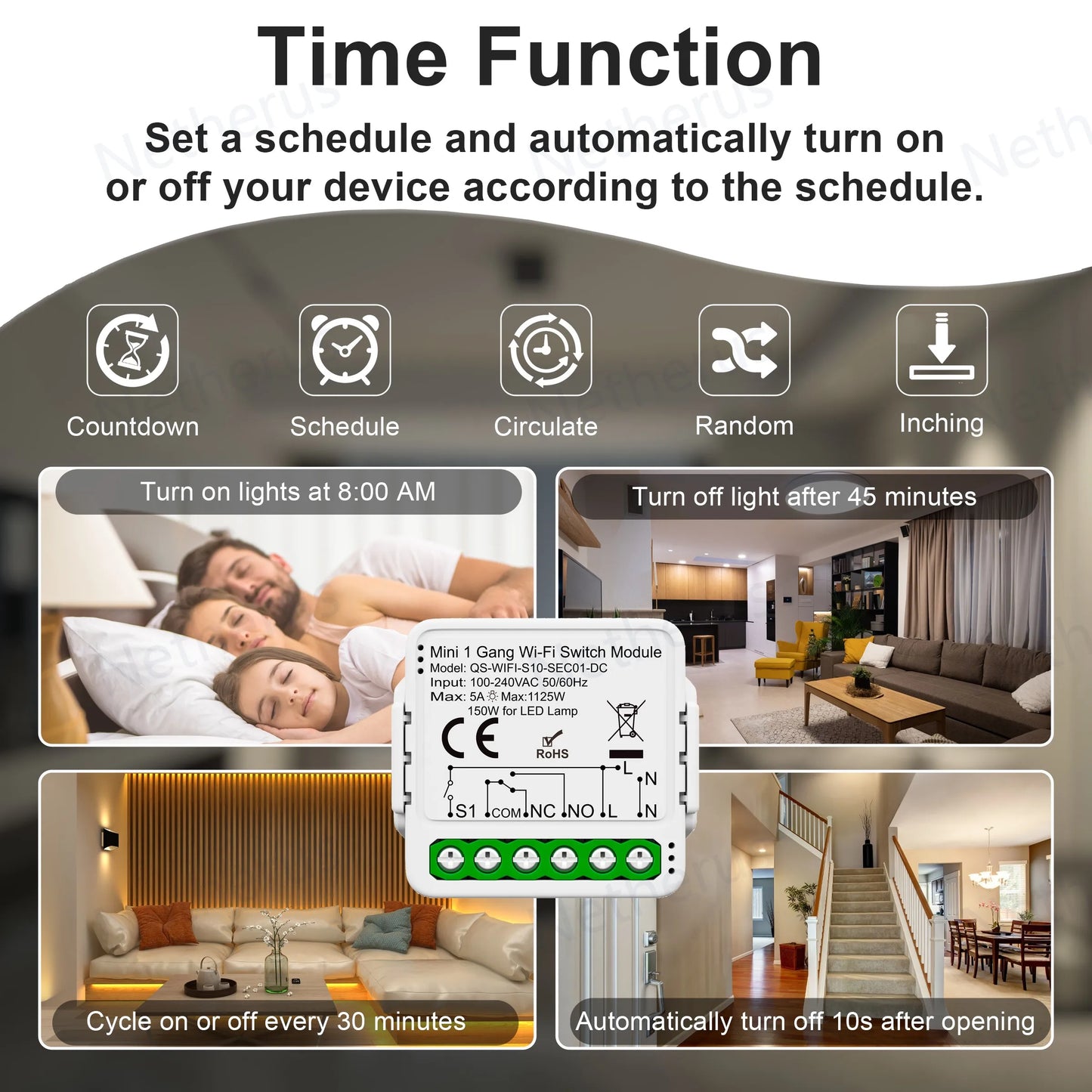 Tuya ZigBee WiFi Smart Switch Module Dry Contact DC 12/24V AC 100-240V Smart Home DIY Breaker Relay Work with Alexa Google Alice