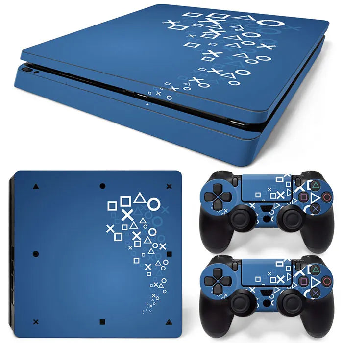 For PS4 Slim Console and 2 Controllers Skin Sticker Geometry Design skin Protective Vinyl Decal Full Set for PS4 skin