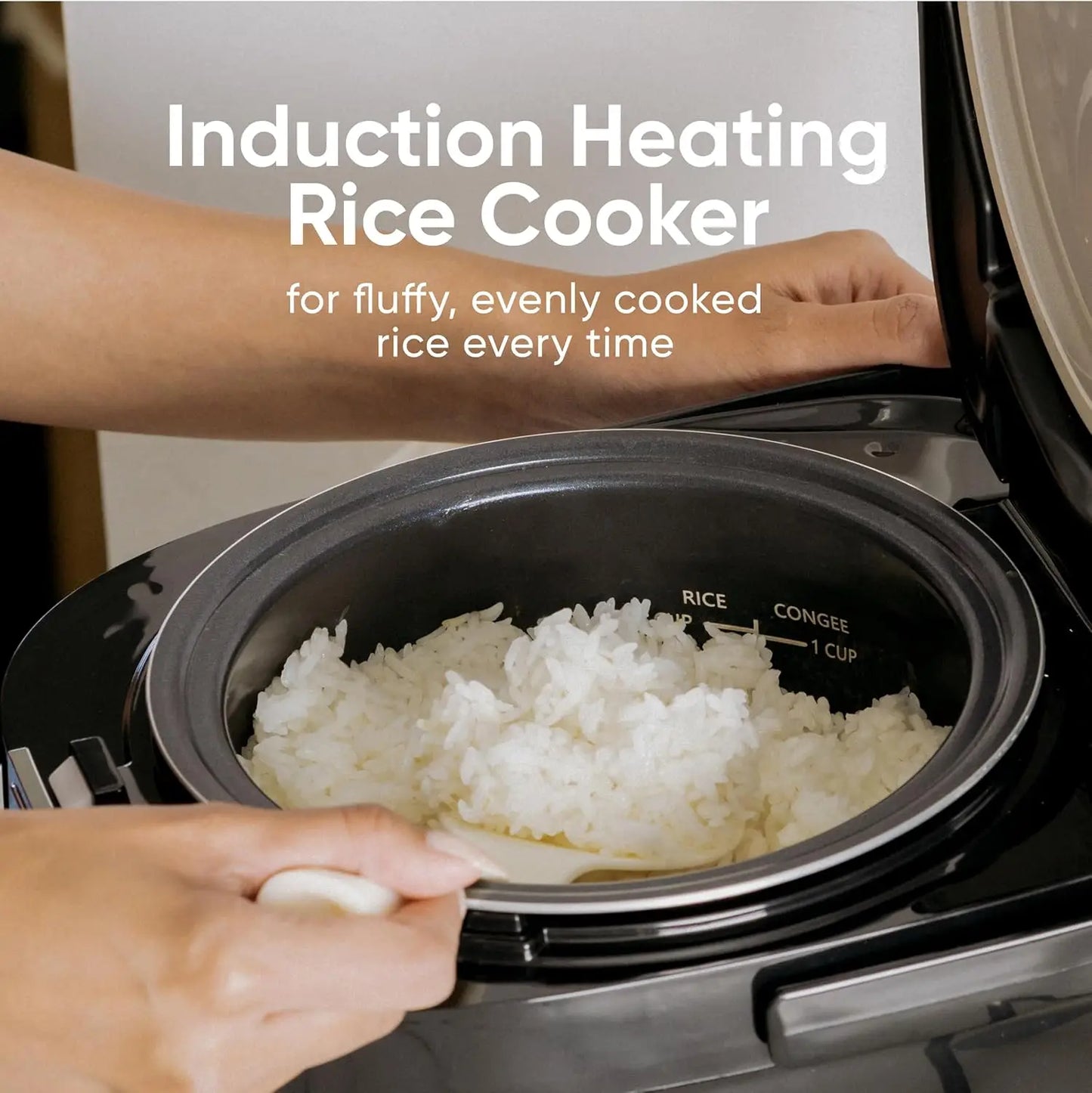 Japanese Style Rice Cooker 6-Cup IH103 with Steamer And Warmer Pressure Induction Heating 1.5L Kitchen Cooking Appliance