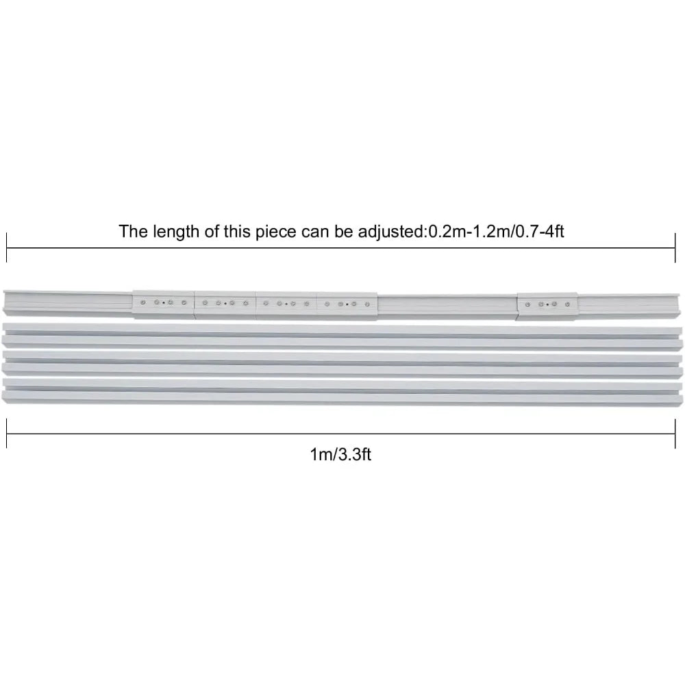 Smart Curtain Track with Remote Control, Motorized Curtain Rod Smart Electric Drape Track System 88.18lbs Capacity,