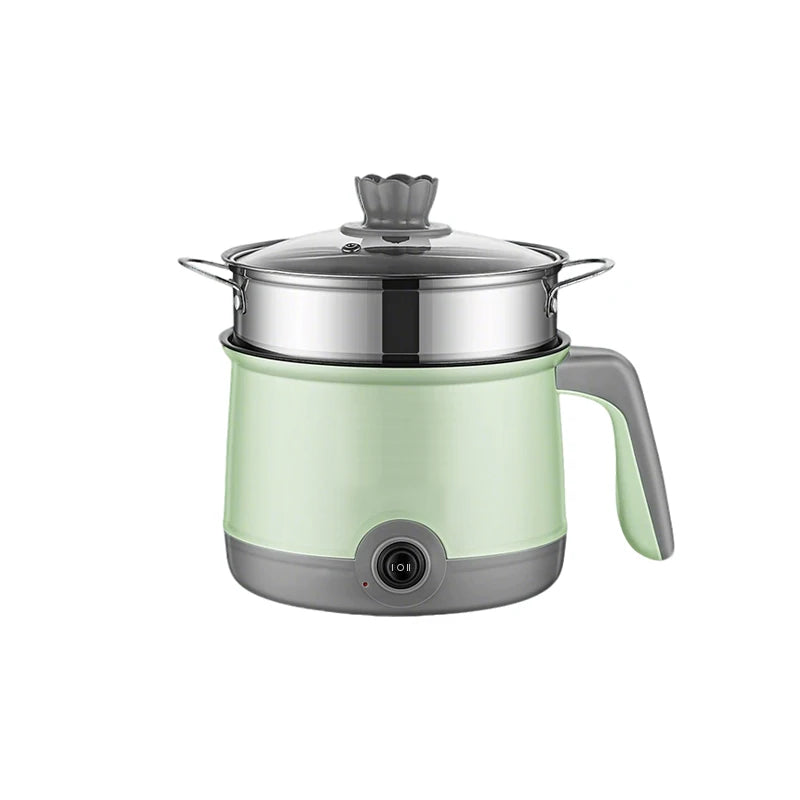 Multifunctional Compact Mini Kitchen Cooker for 2 People with Single/Double Layer Non-stick Pan - Efficient Noodle and Food Stea