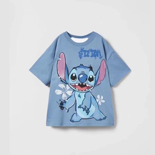 Mickey Cartoon Print T-Shirts, Summer Clothing, Loose Kids Fashion Clothing, Short Sleeve T-Shirts, Kids' Clothing, T-Shirts