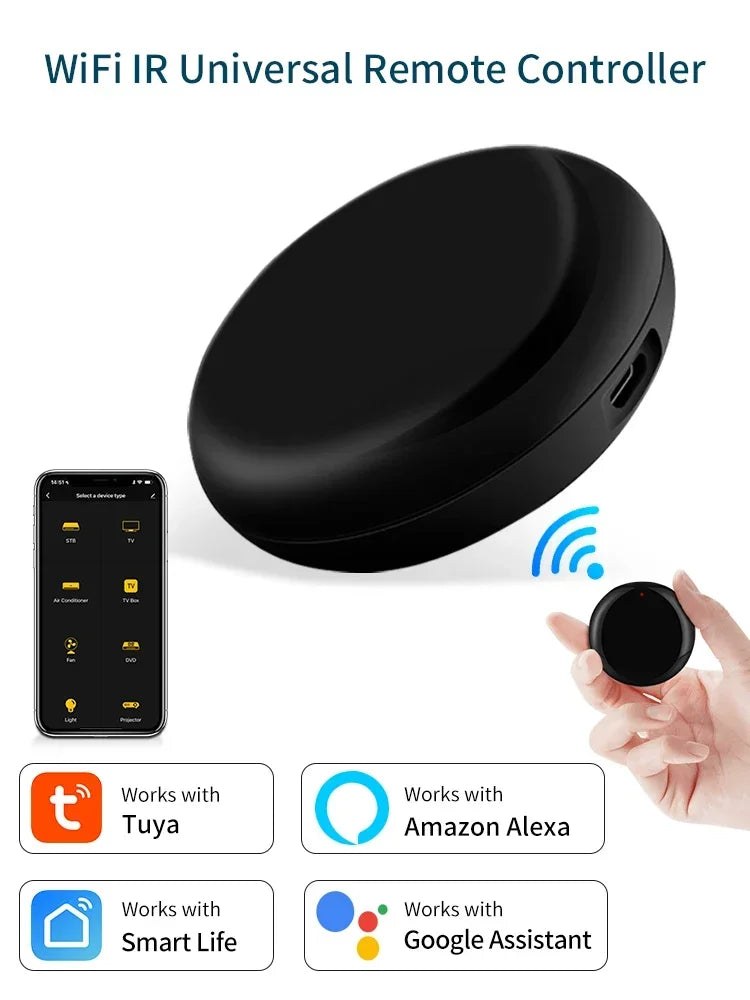 Tuya WiFi Smart Universal IR Remote Control DIY Infrared Remote Control For Air Conditioner TV Via Alexa Google Home Smart Life