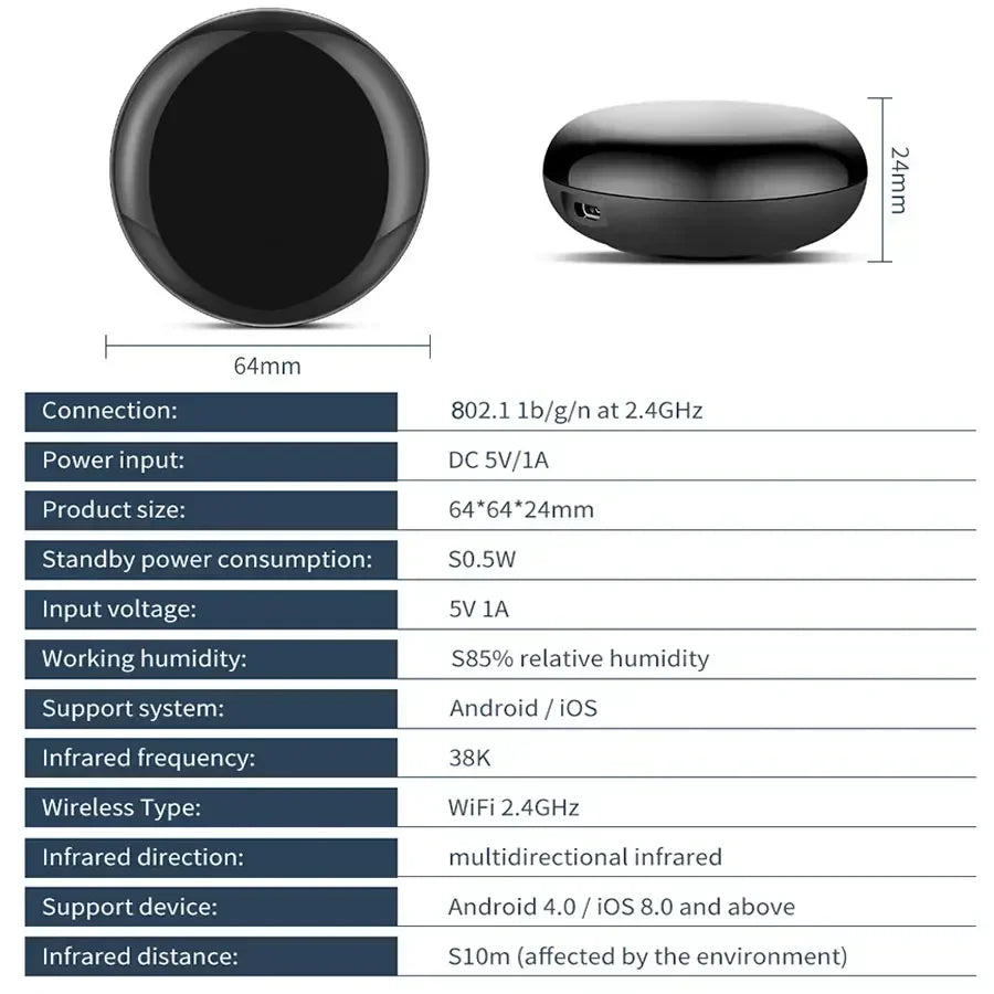Tuya WiFi Smart Universal IR Remote Control DIY Infrared Remote Control For Air Conditioner TV Via Alexa Google Home Smart Life