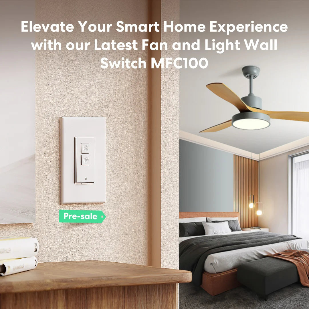 Meross HomeKit WiFi Smart Ceiling Fan Light Wall Switch Dimmer Light Switch Work with Alexa Google SmartThings