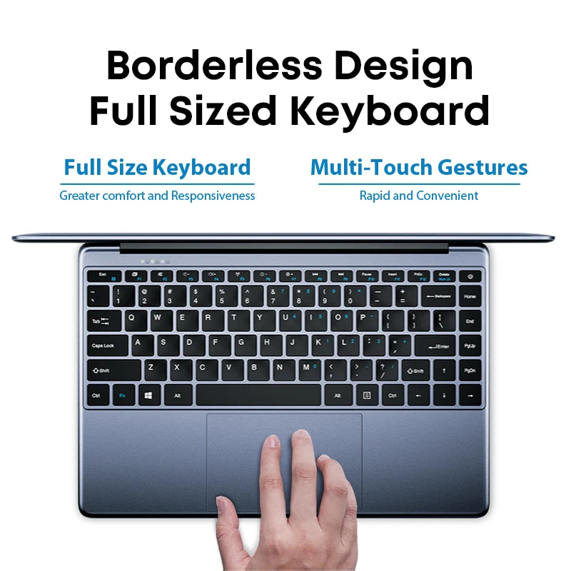 CHUWI HeroBook Pro 14.1'' Laptop 256GB SSD 8GB RAM Windows 11 Laptops 2TB SSD Expand Intel Celeron N4020 2K FHD IPS Display