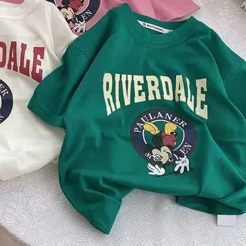 2025 New Summer Fashion Simple Children's Short Sleeved T-shirt For Girls Boys Children's Cotton Casual T-shirt Top Fashion