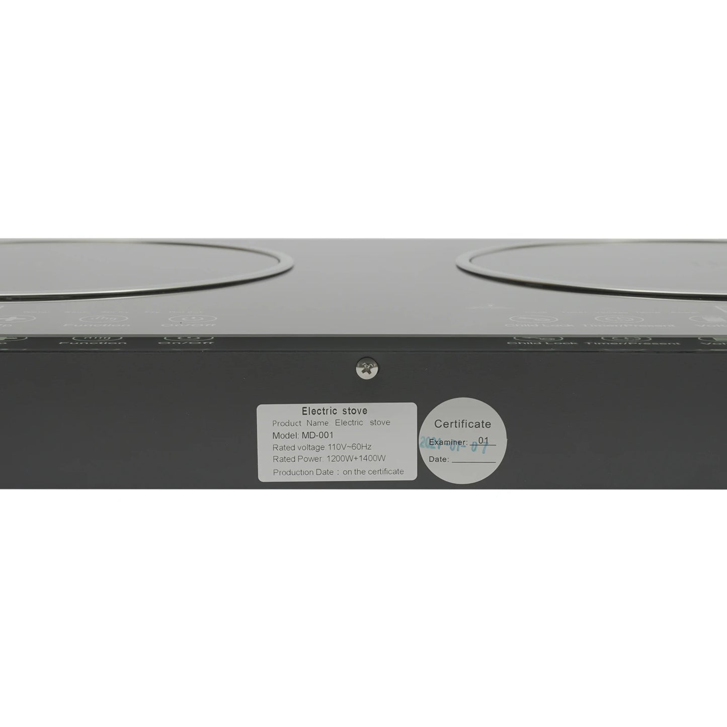 Dual Electric Induction Cooker, 110V 1200w Portable Digital Countertop Double Burner Cooktop Burner