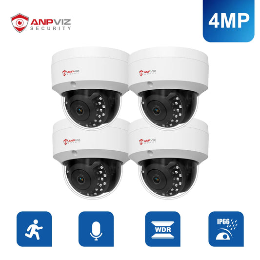 Anpviz 5MP POE IP Dome Camera Outdoor Security Protection Built-in Microphone IP66 IR 30m CCTV Video Camera H.265 VideoLink APP
