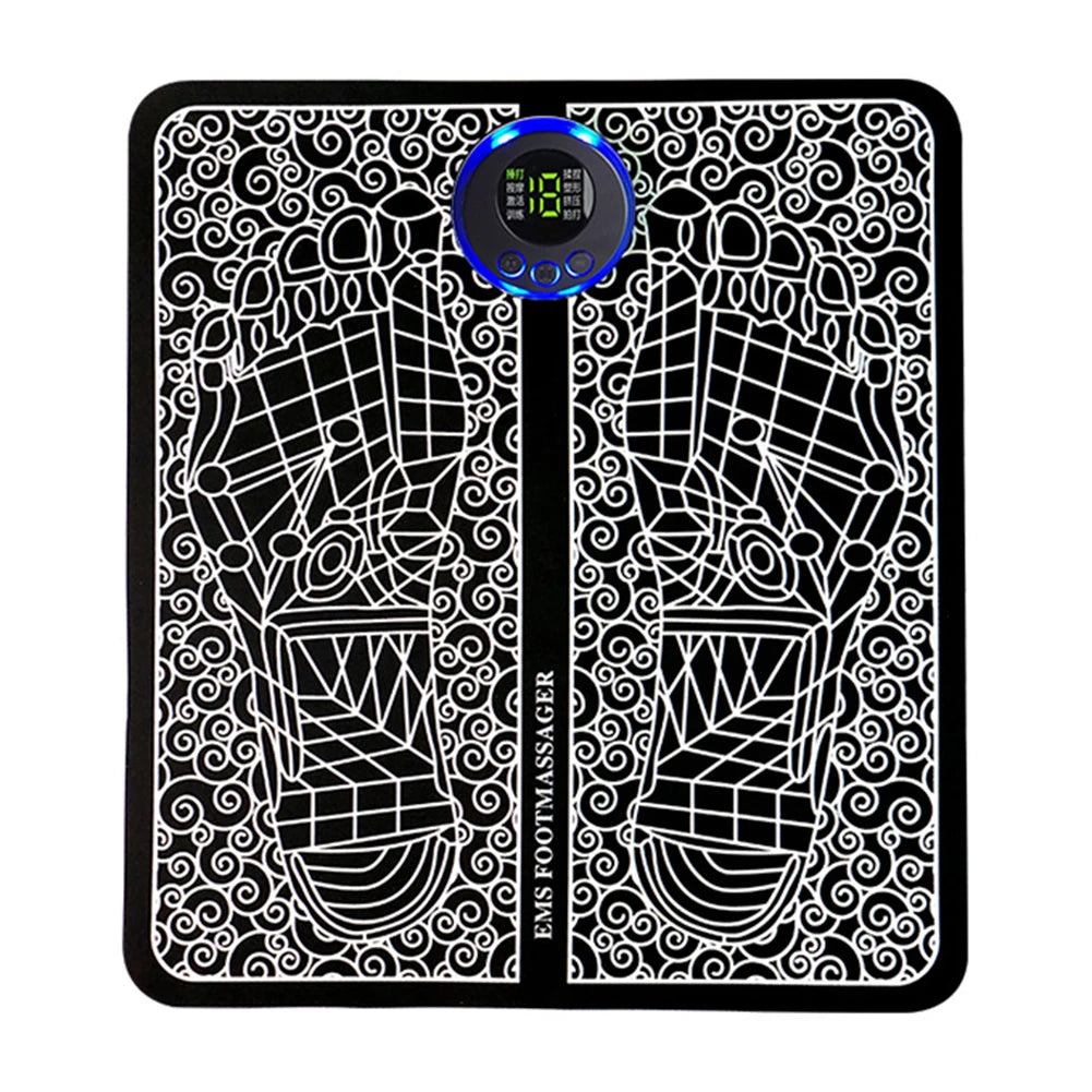 Foot Massager Pad 8 Modes Electric EMS Feet Muscle Stimulator Tens Acupuncture Pulse Massage Mat Relaxation Relieve Pain