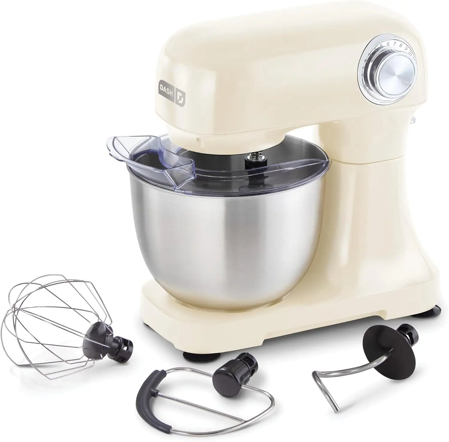 KitchenAid 12-Speed Tilt-Head Stand Mixer 3.5 Quart Cream with Paddle Dough Hook & Whisk Attachments for Home Use