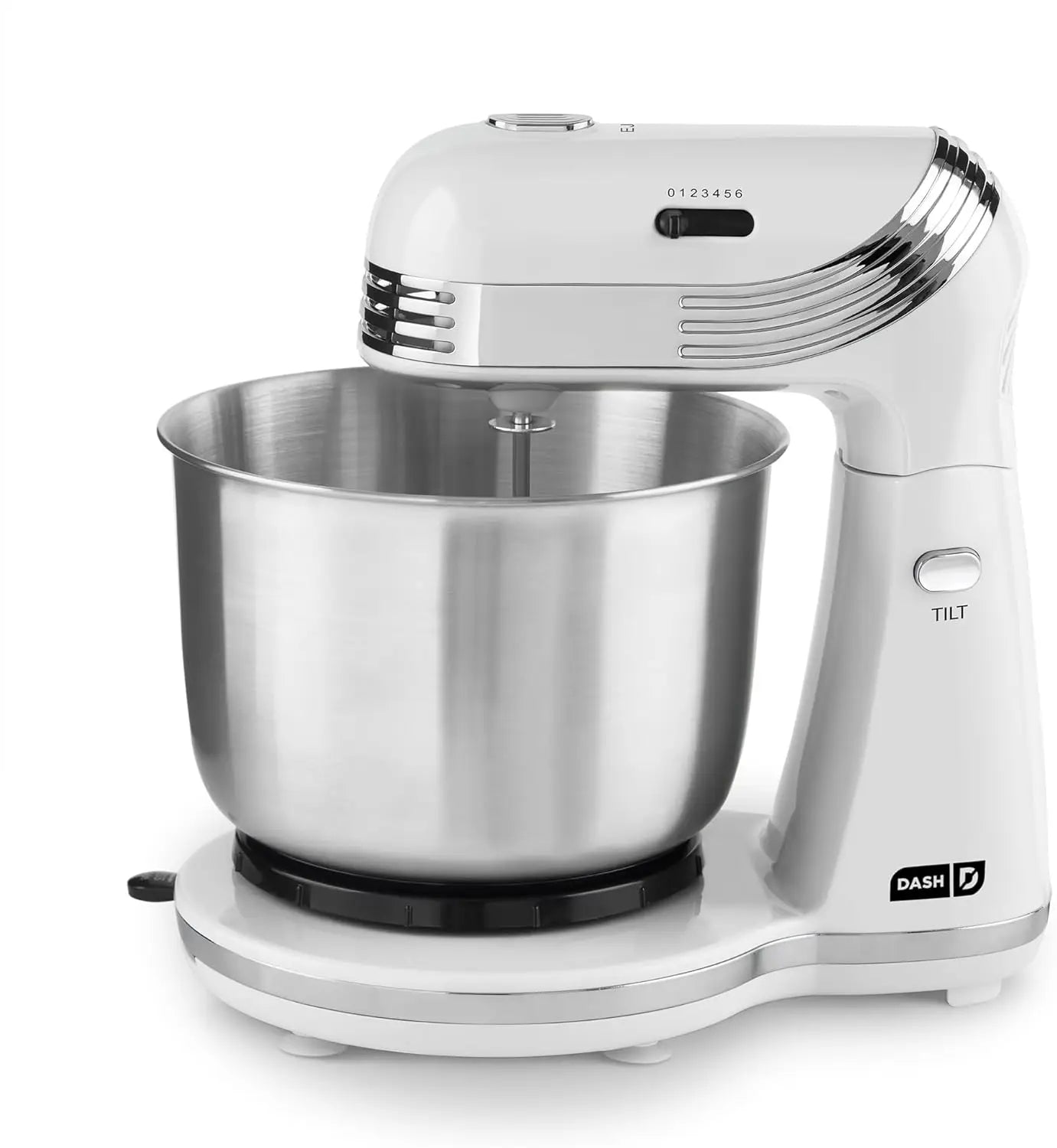 Electric Stand Mixer 6 Speed Stainless Steel Bowl with Dough Hooks for Kitchen Use