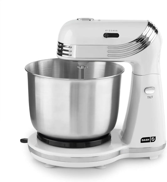 Electric Stand Mixer 6 Speed Stainless Steel Bowl with Dough Hooks for Kitchen Use