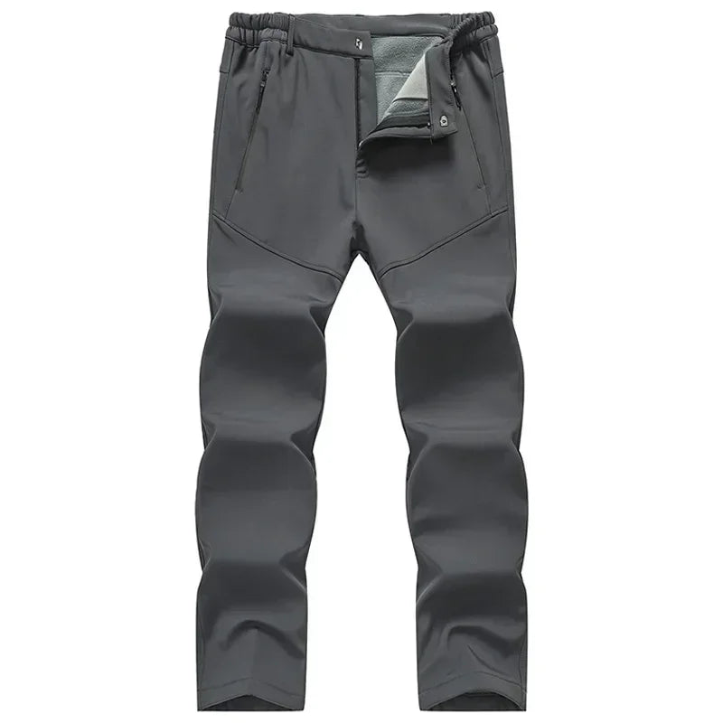 Big Size Men's Winter Pants Softshell Waterproof Fleece-lined Trouser Male Outdoor Plus Large 6XL 7XL 8XL Warm Hiking Snowboard