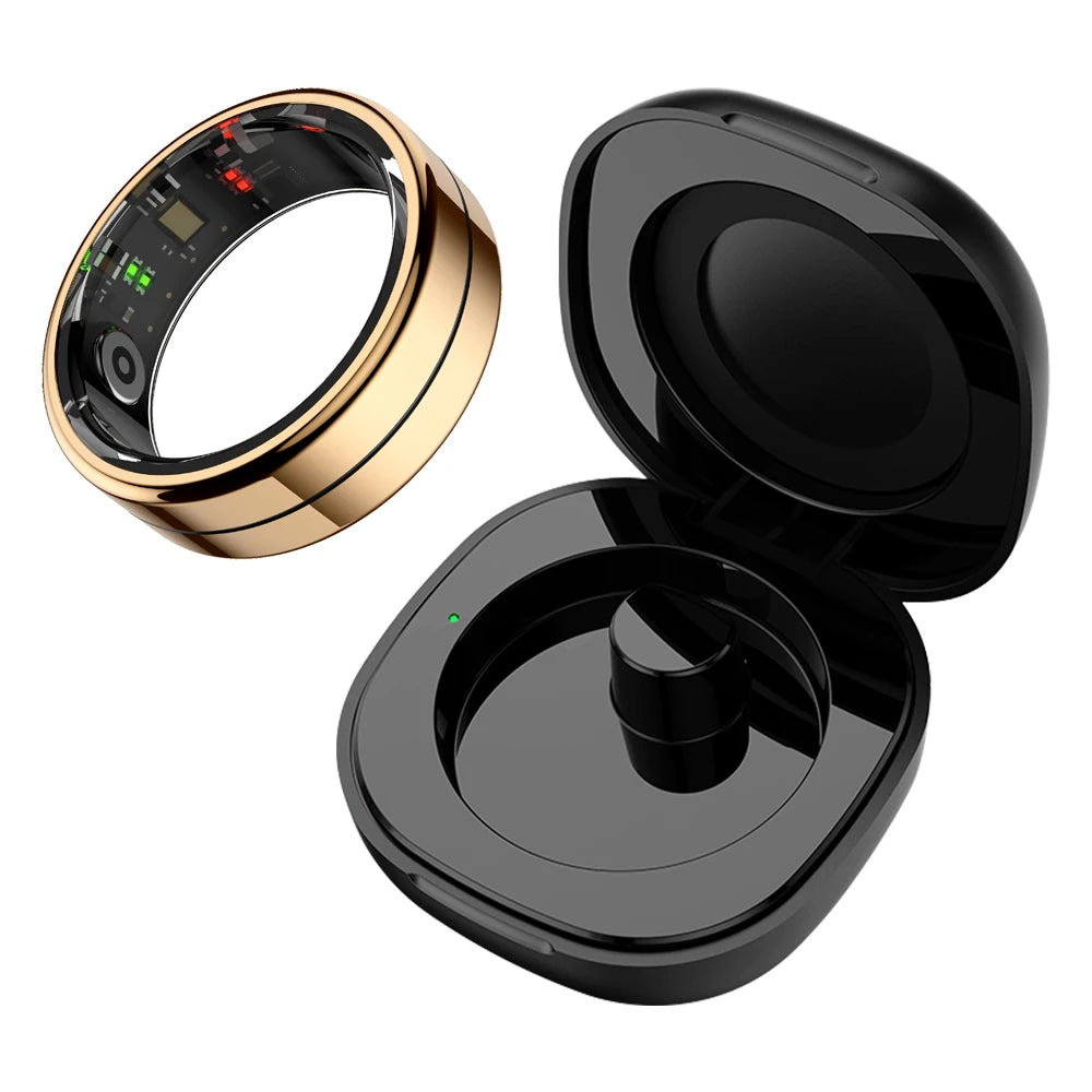 COLMI R07 Smart Ring Men Women with Charging Case, Heart Rate Blood Oxygen, 5ATM Waterproof For Android iOS Xiaomi Phone
