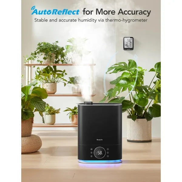 GoveeLife Smart Humidifiers for Bedroom, Cool&Warm Mist 7L Humidifier for Large Room, Auto Mode, Easy Top Fill