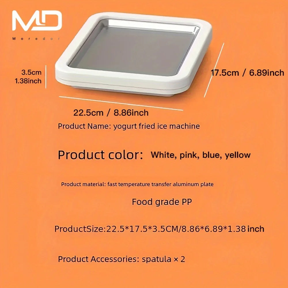 Easy-to-Use Ice Cream Rolling Maker Plate for Home Kitchen Ice Cream Making Appliance