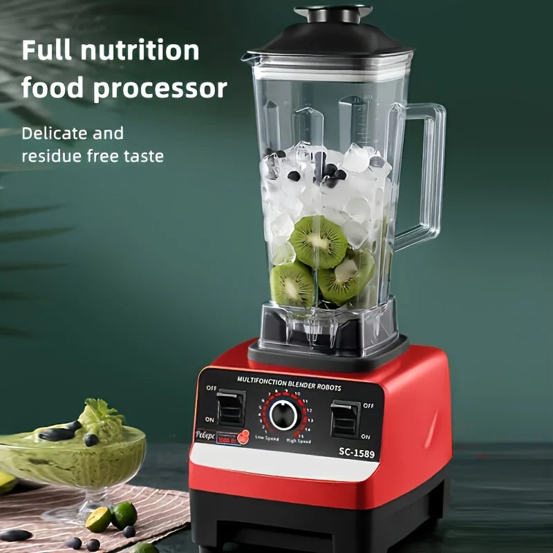 New Title: C010-Red RV Kitchen Blender - Multifunctional 110V-130V with Wall Breaker, Ice Crusher, Food Grinder, PP Material, Co
