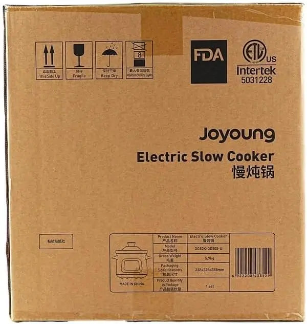 5L Electric Slow Cooker Purple Clay Pot Kitchen Soup Cooking Home Use Appliance