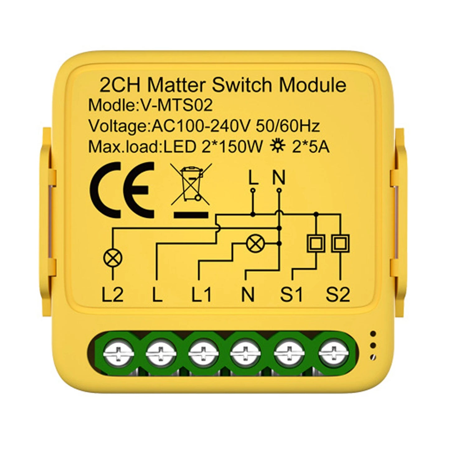 Matter WiFi Smart Switch Module Relay Circuit Breaker Smart Home Automation Collaborates with Homekit/Alexa/Google/smartTings