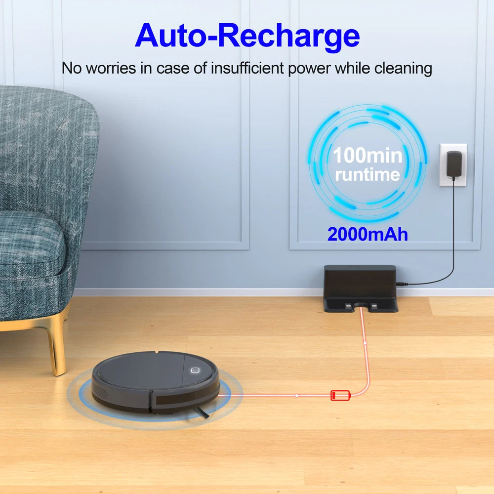 Vastorm E3 plus 3-in-1 Robot Vacuum Cleaner with Automatic Mop Self-Charging Strong Suction for Home Carpet Pet Hair Cleaning
