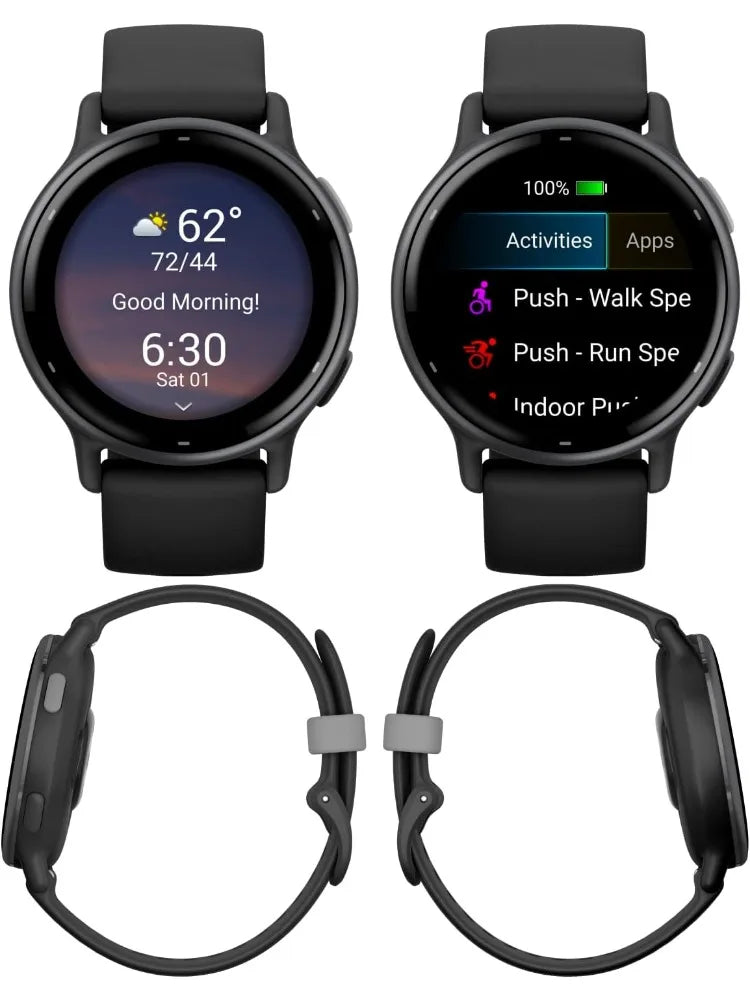 Garmin Vivoactive 5 Health and Fitness GPS Smartwatch, 1.2 in AMOLED Display, Up to 11 Days of Battery, Slate Aluminim Bezel