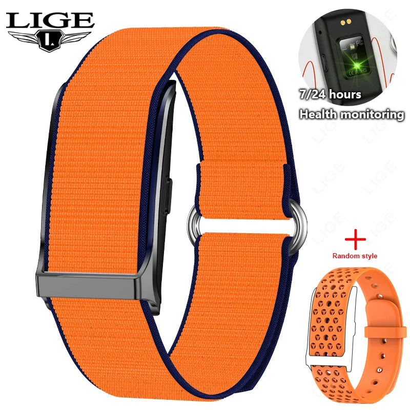 LIGE 2025 No Screen Smart Watch Men's Sports Outdoors Fitness Heart Rate Monitor 1ATM Waterproof New Smartwatch For Android IOS