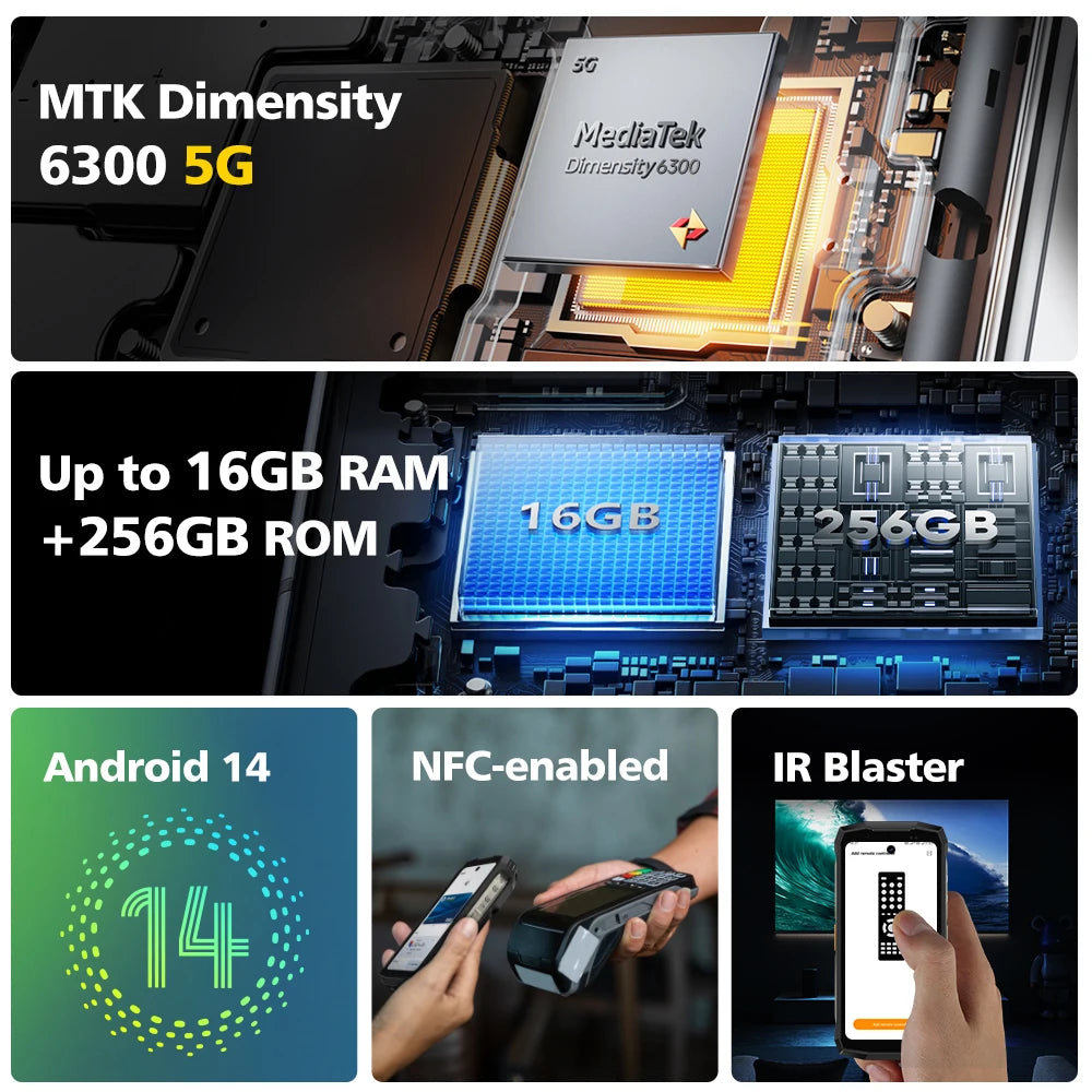 【Ships from US No tax】Ulefone 4.7" Rugged Phone Armor Mini 20 Pro 5G Android 14 16+256GB Smartphone 64MP  Mobile phone