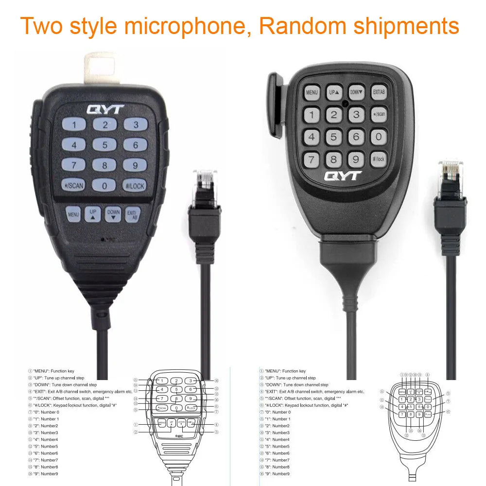 Latest Version Mini Mobile Radio QYT KT-7900D 25W Quad Band 144/220/350/440MHz KT7900D UV transceiver or with Power Supply