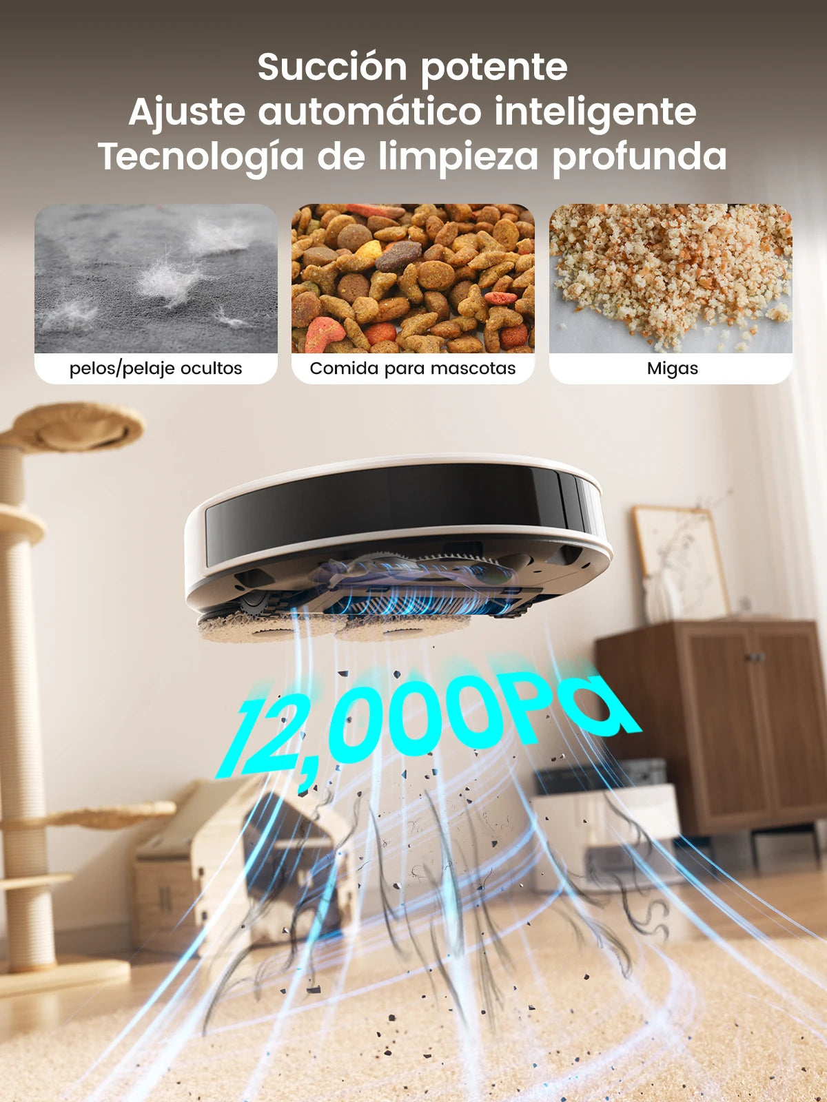 Lefant Robot Vacuum and Mop, Self Emptying, 12000Pa Suction, Auto Mop Washing and Drying for Hands-Free,