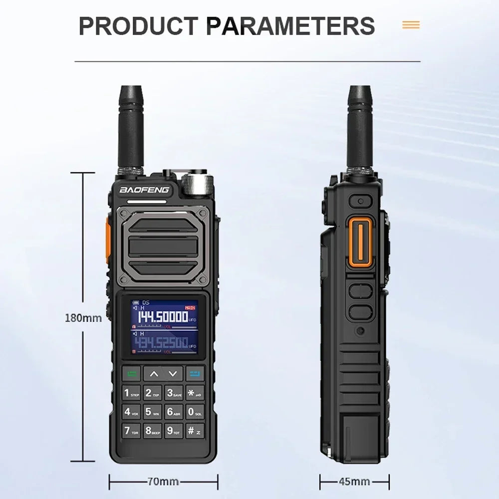 For BaoFeng BF-X5 PRO Walkie Talkie Long Range Ham Radio 4-Band Copy Frequency 15W High Powerful Portable USB-C  Way Radios