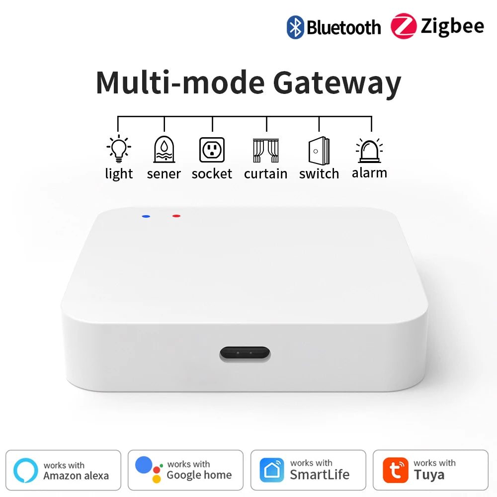 TNCE Tuya Zigbee3.0+Bluetooth Wireless Hub Gateway Smart Home Appliances Remote Controller Bridge Works with Alexa Google Home