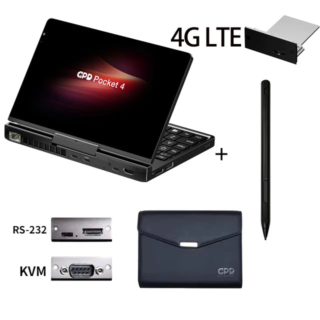 【Hot Sale】GPD Pocket4 2025 Latest AMD AI 9 HX 370/8840U 64GB 2TB NVMe 8.8" 2560×1600 144Hz 2-in-1 Laptop Tablet Palm Size MiniPC