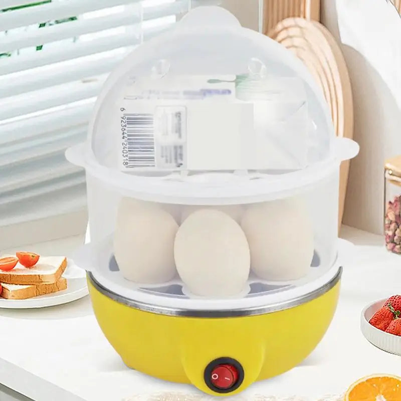 Electric Egg Boiler 14pcs Eggs Double Layer Automatic Mini Poacher Kitchen Cooking Tool Egg Breakfast Maker