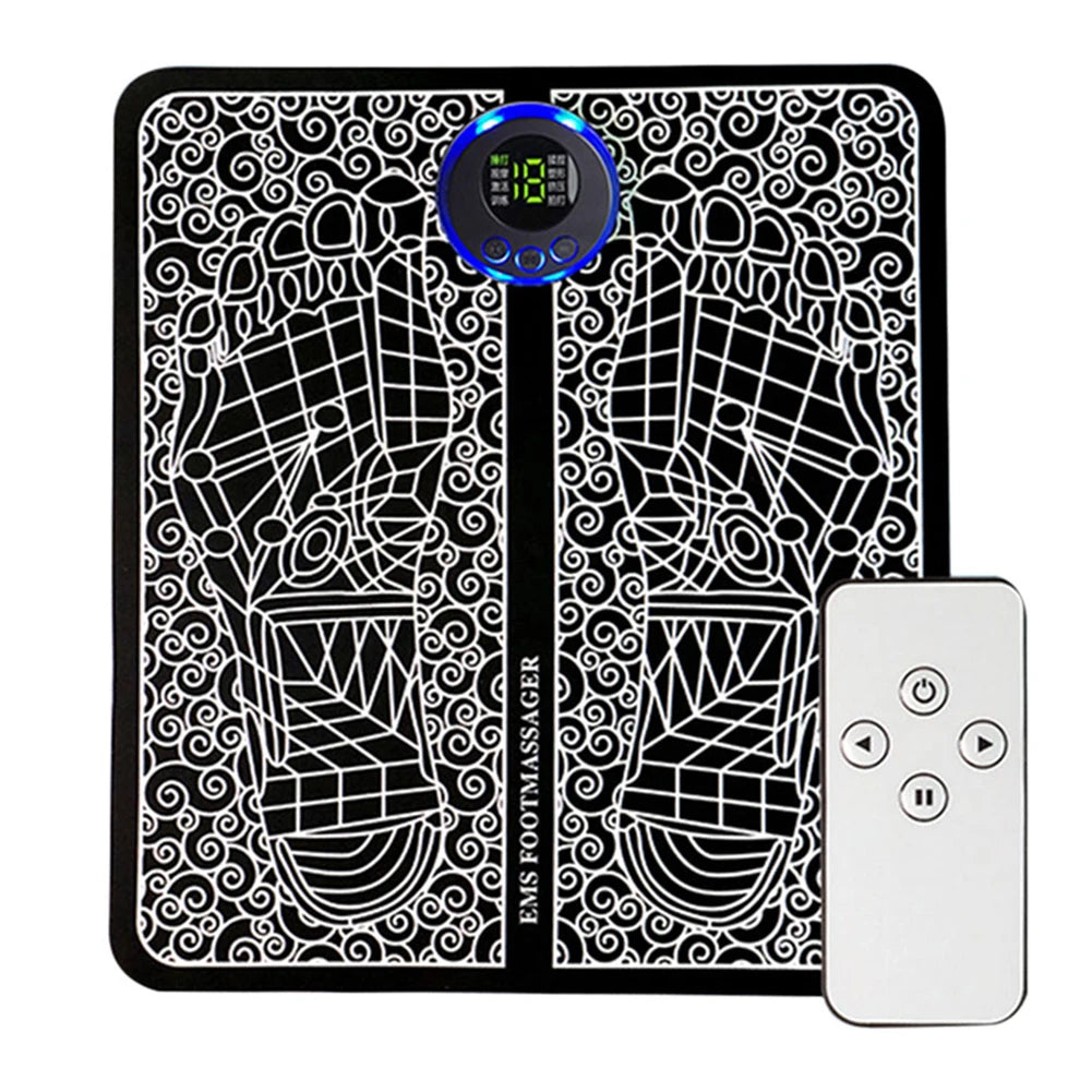 Foot Massager Pad 8 Modes Electric EMS Feet Muscle Stimulator Tens Acupuncture Pulse Massage Mat Relaxation Relieve Pain