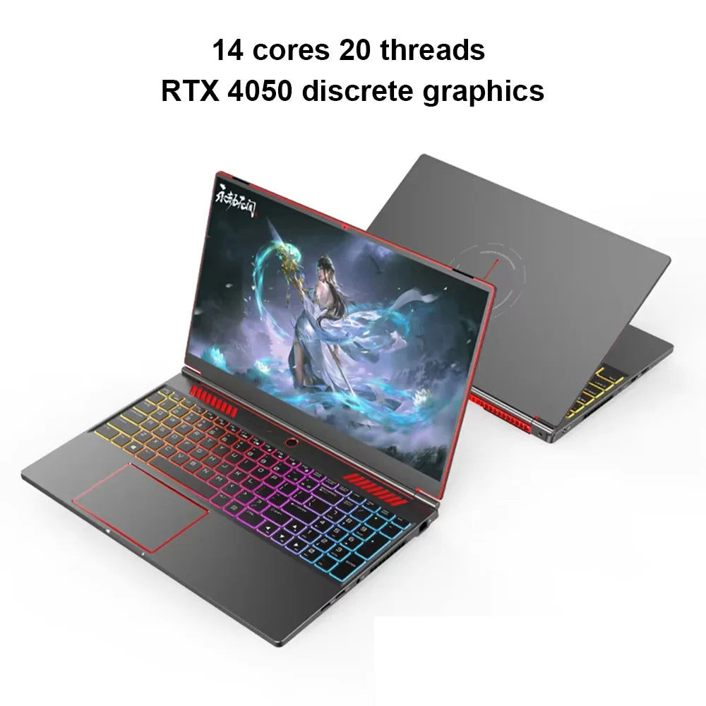 S6 16.1 Inch Gaming Laptop RTX 4050 6G Intel Core i9-12900H i5-12450H windows 11 pro Max 64GB 2*DDR5 2*M.2 4TB office computer