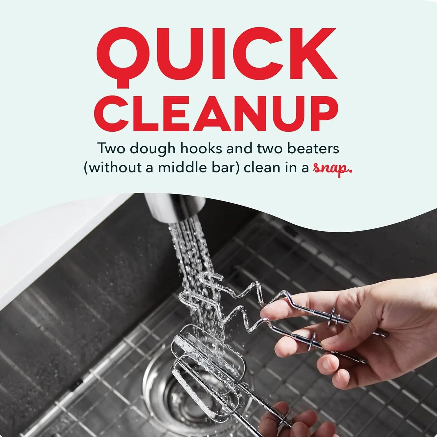 Electric Stand Mixer 6 Speed Stainless Steel Bowl with Dough Hooks for Kitchen Use