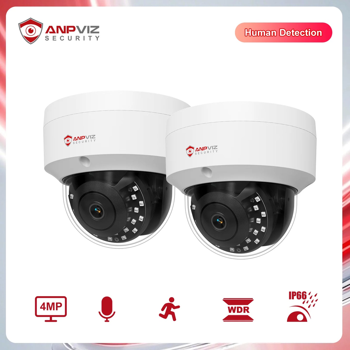 Anpviz 5MP POE IP Dome Camera Outdoor Security Protection Built-in Microphone IP66 IR 30m CCTV Video Camera H.265 VideoLink APP