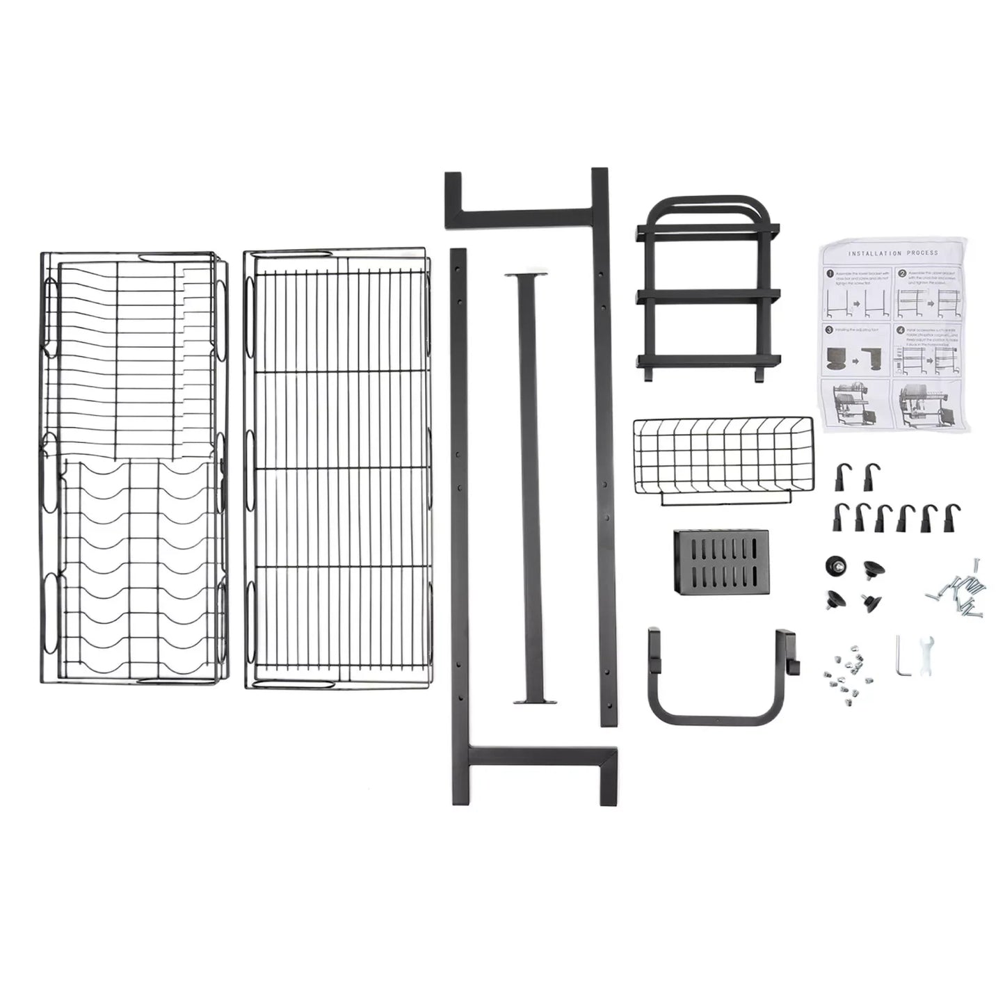 2-Tiers Kitchen Drain Rack Over Sink Dish Drying Holder Cutlery Drainer Kitchen Shelf Cup Organizer