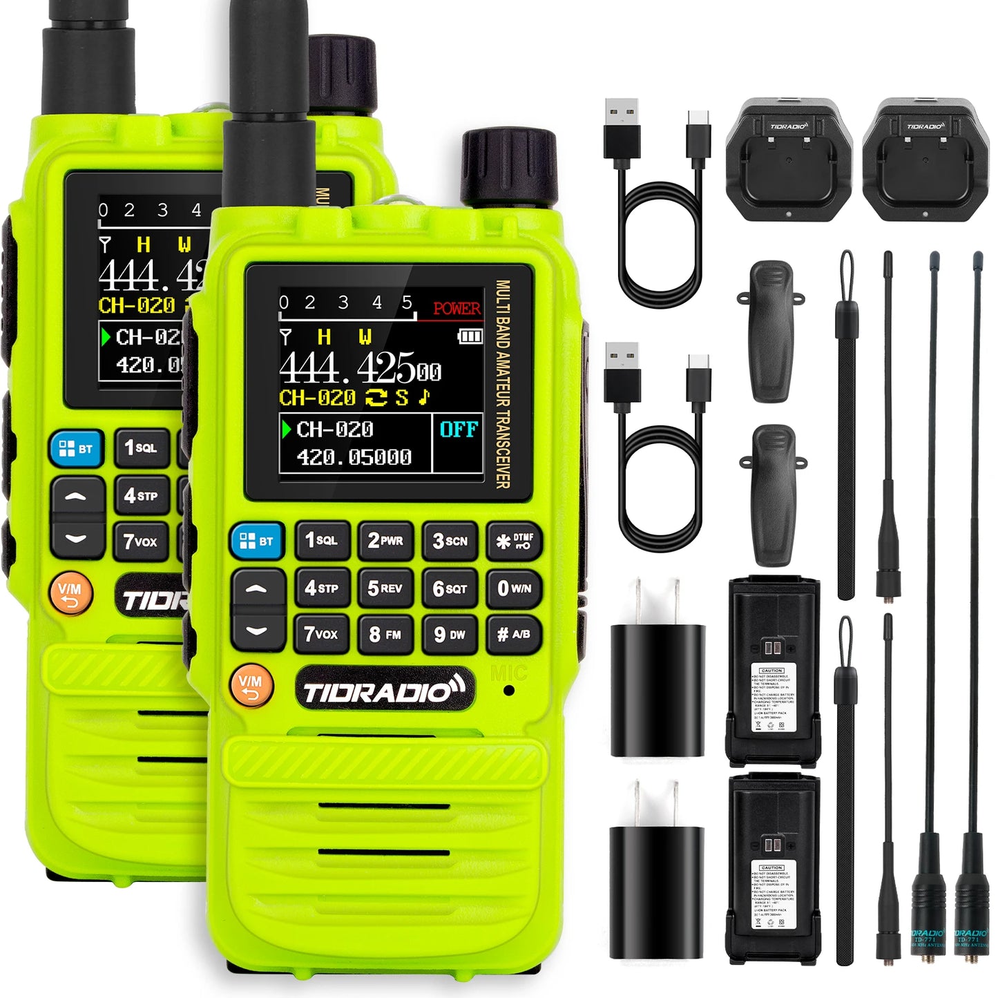 TIDRADIO 2PCS H3 Walkie Talkies Long Range Wireless Programming Air Band Tow Way Ham Radio Wireless Set Portable Radio HAM