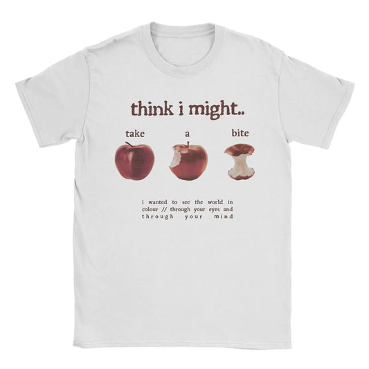 Take A Bite Print T Shirt Women Clothing Fashion Short Sleeve Round Collar Tees Trendy T-Shirt Casual Women Clothes